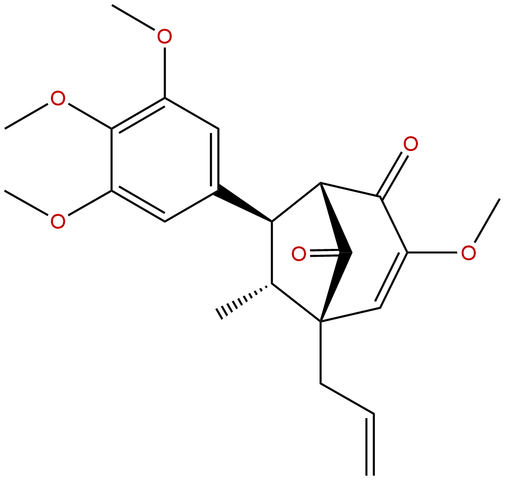 5-Allyl-3-methoxy-6-methyl-7-(3,4,5-trimethoxyphenyl)bicyclo[3.2.1]oct-3-ene-2,8-dione