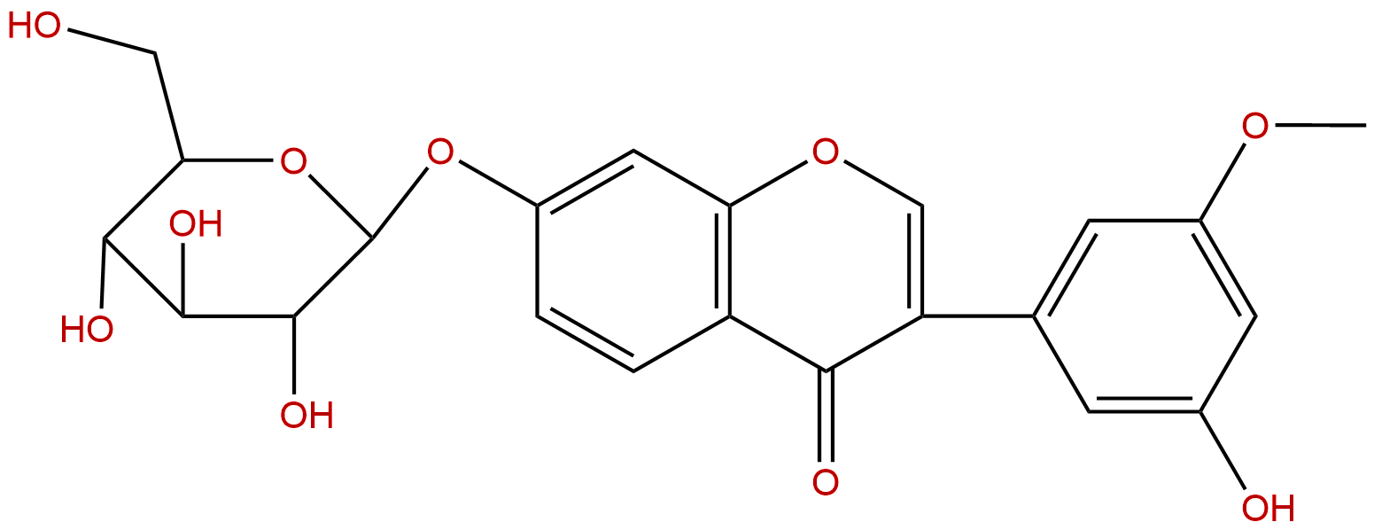 3'-Methoxy-5'-hydroxy isoflavone-7-O-beta-D-glucoside