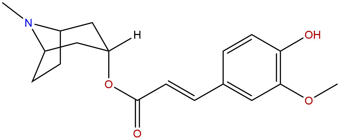 Tropanyl 3-hydroxy-4-methoxycinnamate