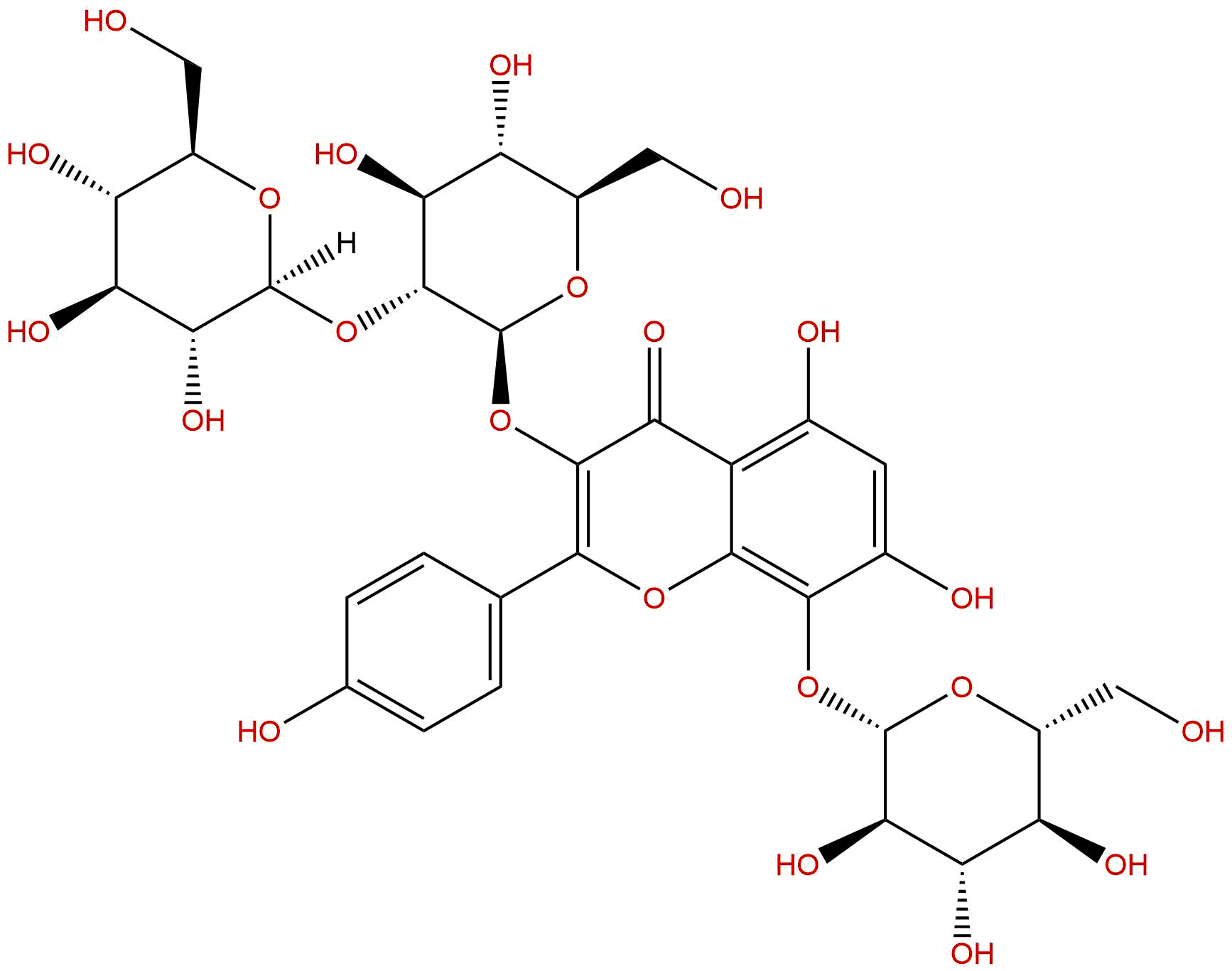 Herbacetin 3-sophoroside-8-glucoside