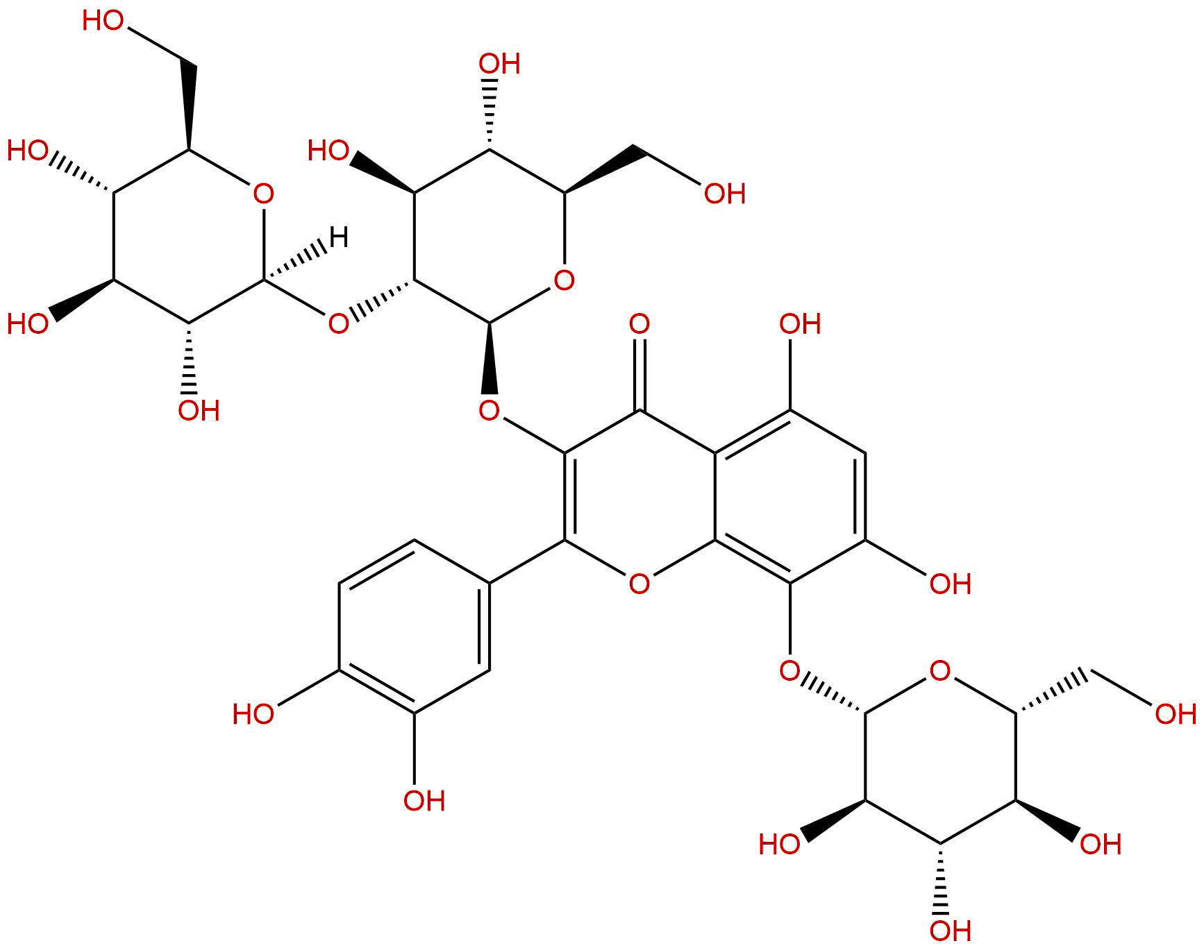 Gossypetin 3-sophoroside-8-glucoside