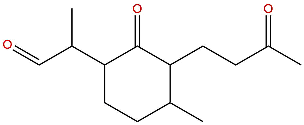2-(4-Methyl-2-oxo-3-(3-oxobutyl)cyclohexyl)propanal