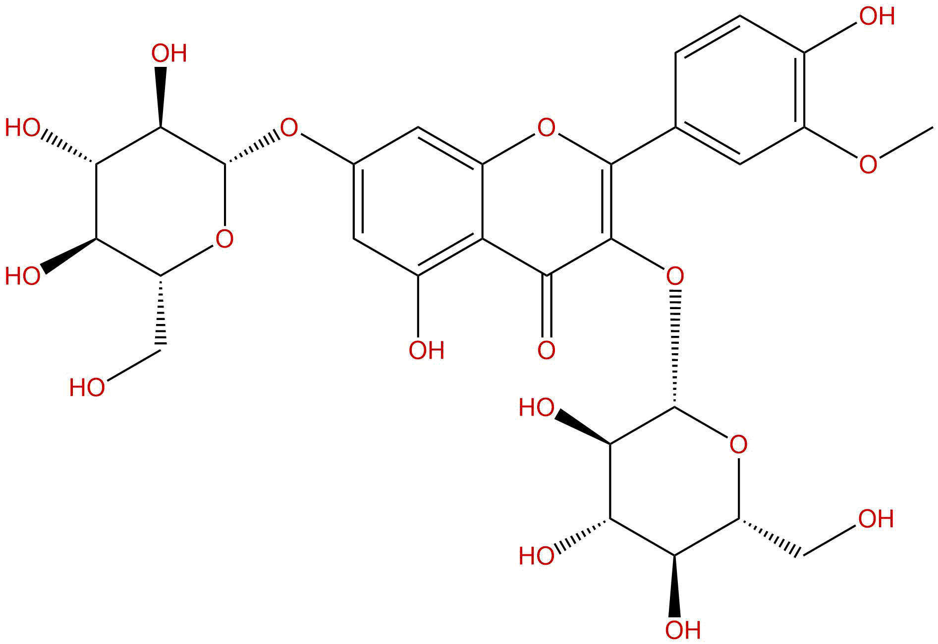 Isorhamnetin-3,7-O-β-diglucopyranoside